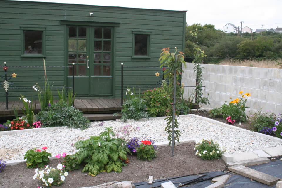 Patio area outside the hut