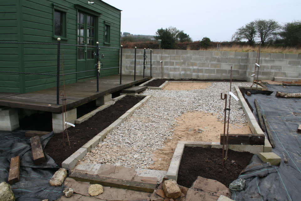 Hut seating area