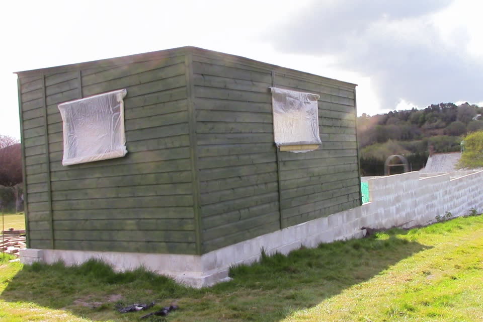 west view of hut