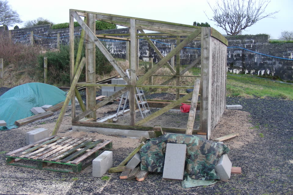 shed frame nearly done