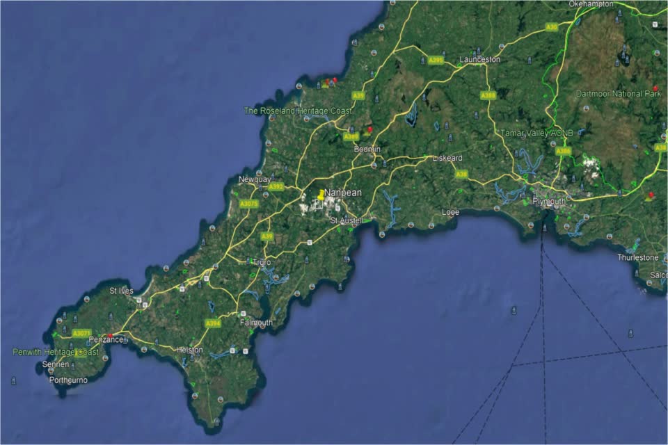 Cornwall map